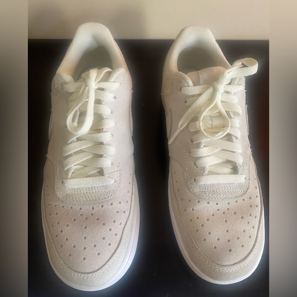 Cream Nike Court Vision sneakers. Size 9.5 men’s/11 women’s